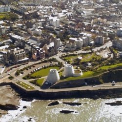 Aerial shot of Ilfracombe including the Landmark Theatre Credit: Lance Rice